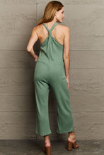 Load image into Gallery viewer, HEYSON Sage Green Soft Rib Knit Jumpsuit
