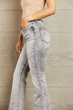 Load image into Gallery viewer, BAYEAS Robin High Rise Acid Washed Flared Leg Charcoal Gray Denim Jeans
