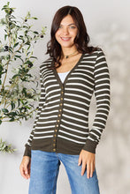 Load image into Gallery viewer, Zenana Striped Snap Down Cardigan
