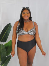 Carregar e reproduzir vídeo no visualizador da Galeria, Marina West Swim Solid Leopard Two Piece Bikini Set
