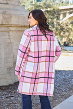 Load image into Gallery viewer, Double Take Plaid Button Down Lapel Collared Coat
