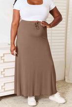 Load image into Gallery viewer, Double Take Soft Rayon Drawstring Waist Maxi Skirt
