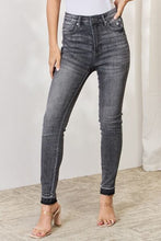 Load image into Gallery viewer, Judy Blue High Waisted Tummy Control Released Hem Gray Denim Skinny Jeans
