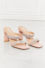 Ladda upp bild till gallerivisning, MM Shoes Pink Sparkly Rhinestone Studded Block Heel Sandals
