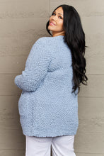 Load image into Gallery viewer, Zenana Solid Blue Open Front Longline Cardigan
