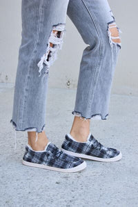 Forever Link Plaid Plush Sneakers