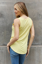 Load image into Gallery viewer, BOMBOM Solid Yellow Criss Cross Front Detail Sleeveless Top
