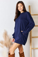 Load image into Gallery viewer, Zenana Navy Blue Oversized Longline Sweatshirt
