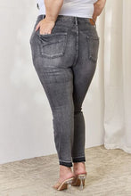 Load image into Gallery viewer, Judy Blue Missy High Waisted Tummy Control Released Hem Gray Denim Skinny Jeans
