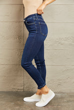 Ladda upp bild till gallerivisning, BAYEAS Carly Mid Rise Relaxed Skinny Dark Blue Denim Relaxed Skinny Jeans
