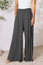 Load image into Gallery viewer, Double Take Smocked Waist Wide Leg Pants
