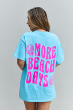 Load image into Gallery viewer, Sweet Claire Aqua Blue Pink Graphic Short Sleeve Tee Shirt
