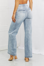 Load image into Gallery viewer, RISEN Luisa High Rise Button Fly Wide Leg Blue Denim Jeans
