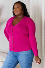 Load image into Gallery viewer, Zenana Magenta Button Down Cardigan
