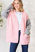 Load image into Gallery viewer, BiBi Color Block Contrast Open Front Cardigan
