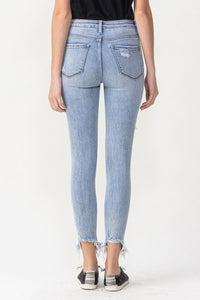 Lovervet Lauren High Rise Distressed Blue Denim Skinny Jeans