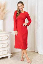 Carregar imagem no visualizador da galeria, Culture Code Full Size Round Neck Long Sleeve Dress
