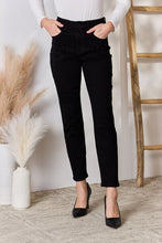 Load image into Gallery viewer, Judy Blue Shasta High Waisted Rhinestone Embellished Relaxed Skinny Black Denim Jeans
