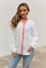 Ladda upp bild till gallerivisning, White Birch Multicolor Color Block Button Down Top
