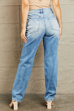 Ladda upp bild till gallerivisning, BAYEAS High Vibes High Rise Distressed Straight Leg Blue Denim Jeans
