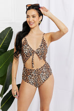 Load image into Gallery viewer, Marina West Swim Leopard Cutout One Piece Swimsuit
