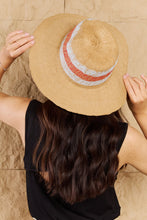 Ladda upp bild till gallerivisning, Fame Striped Vivid Glow Straw Sun Hat
