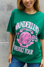 Load image into Gallery viewer, Sweet Claire Forest Green &quot;Wanderlust&quot; Graphic Short Sleeve Tee Shirt Top
