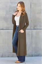 Load image into Gallery viewer, Basic Bae Classic Open Front Longline Cardigan
