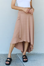 Cargar imagen en el visor de la galería, Ninexis Camel Brown High Low Maxi Skirt
