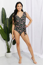 Carregar imagem no visualizador da galeria, Marina West Swim Multicolor Floral Ruffled Tie Side One Piece Swimsuit
