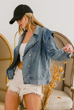 Load image into Gallery viewer, BiBi Button Down Long Sleeve Denim Jacket
