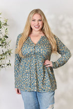 Load image into Gallery viewer, Heimish Multicolor Floral Long Sleeve Babydoll Top
