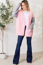 Load image into Gallery viewer, BiBi Color Block Contrast Open Front Cardigan
