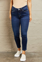 Load image into Gallery viewer, BAYEAS Carly Mid Rise Relaxed Skinny Dark Blue Denim Relaxed Skinny Jeans
