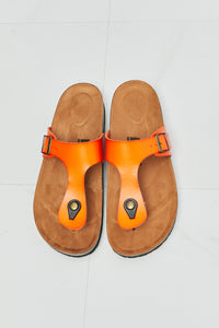 MM Shoes Orange T-Strap Flip-Flop Sandals