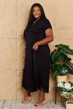 Load image into Gallery viewer, Heimish Solid Black Curved Split Hem Maxi Dress
