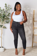 Load image into Gallery viewer, Judy Blue Mel Tummy Control High Waisted Black Denim Skinny Jeans
