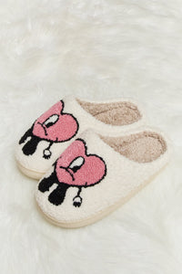 Melody luxe Love Heart Plush Slide Slippers