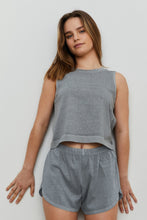 Cargar imagen en el visor de la galería, THE BLANK LAB Gray Organic Cotton Crop Tank and Shorts Set
