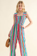 Carregar imagem no visualizador da galeria, And The Why Multicolor Striped Smocked Jumpsuit

