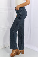 Load image into Gallery viewer, Judy Blue Cassidy Striped High Rise Tummy Control Straight Leg Blue Denim Jeans
