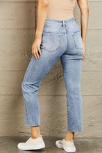 Load image into Gallery viewer, BAYEAS Charlotte Mid Rise Cropped Relaxed Skinny Blue Denim Jeans
