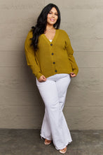 Load image into Gallery viewer, Zenana Chartreuse Button Down Soft Knit Cardigan
