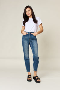 Judy Blue Tummy Control High Waisted Blue Denim Relaxed Skinny Jeans