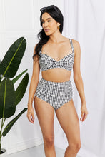 Load image into Gallery viewer, Marina West Swim Checkered Daisy Two Piece Bikini Set
