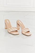 Load image into Gallery viewer, MM Shoes Natural Beige Braided Block Heel Sandals
