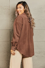 Load image into Gallery viewer, Heimish Coffee Brown Button Down Woven Shacket
