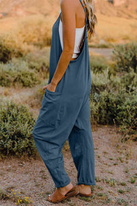 Double Take Strappy Back Relaxed Fit Jumpsuit