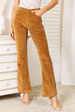 Load image into Gallery viewer, Judy Blue Maci Mid Rise Camel Brown Bootleg Corduroy Pants
