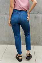 Ladda upp bild till gallerivisning, Judy Blue Melanie High Rise Distressed Button Fly Blue Denim Boyfriend Jeans
